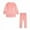 Pink, variant on Zwiiyzr Toddler Kids Girls Fall Winter Pleuche Outfit Crew Neck Long Sleeve Casual Sweatshirt Trousers Set Pink