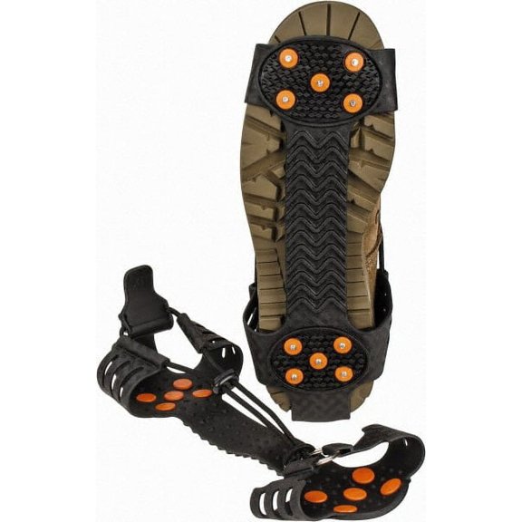 Ergodyne Size 11-14, Strap-On Cleat Steel Studs Traction, Black