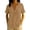 R15-Brown, variant on RMGVDSD Womens Blouses Summer Plain Solid Color Collar V Neck Henley Shirts Short Sleeve Loose Fit Casual Blouse Tops for Woman