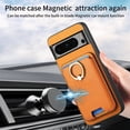 thumbnail image 6 of PU Leather Case for Google Pixel 9 / 9 Pro, Detachable Magnetic Card Holder Slim Protective Support Car Magnetic Mount Secure-Grip Ring Stand Compatible with Google Pixel 9 / 9 Pro - Yellow, 6 of 6