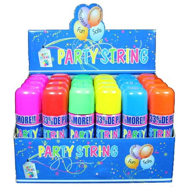 Silly Crazy Party String Case of 24 Cans (Large Size)