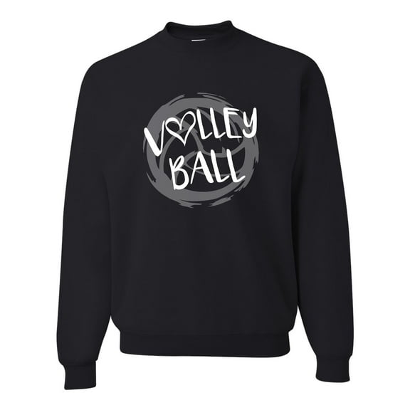 Go All Out Volleyball Distressed Ball Sweatshirt Crewneck Mens/Youth