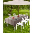 thumbnail image 4 of Brown Retro Wood Board Rectangle Tablecloth with Zipper,Waterproof Table Cloth with Umbrella Hole Patio Tablecloths for Outdoor Tables,Country Farmhouse Khaki Gradient Washable Spillproof Table Cover, 4 of 6