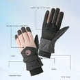 thumbnail image 2 of ICERUN 2 Pcs Winter Gloves, Warm Waterproof Ski Gloves, Touch Screen Gloves, Heated Cycling Gloves with Fleece Lining, Driving Gloves for Women, Adjustable Strap Design, 2 of 8