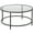 Black, variant on Renwick Round Glass Top Coffee Table for Livingroom, Gold