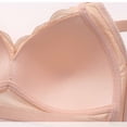 thumbnail image 4 of Nilvkv Plus Size Bras, Wireless Bras for Women, Daily Comfort Plus Size Lace Trim Wireless Thin Shaping Push Up Everyday Bra Gray 38BC, 4 of 7