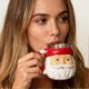 thumbnail image 2 of Festival Santa Coffee Mugs Vintage Santa Claus Heads Ceramic Mug Festival, 2 of 5