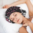 thumbnail image 6 of Yiaed Ribbon Breast Cancer Awareness Print Satin Bonnet Silk Bonnet Hair Bonnet for Sleeping Hair Bonnets, 6 of 6