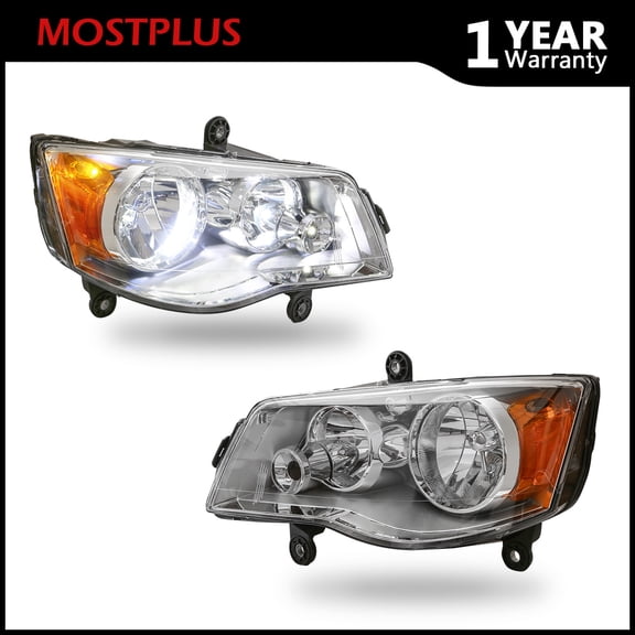 MOSTPLUS Headlights Assembly for 2011-2020 Grand Caravan 2008-2016 Town & Country
