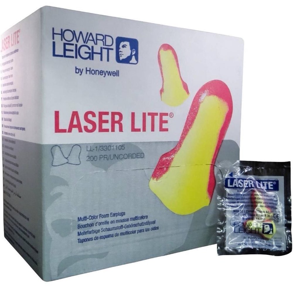 Howard Leight Brand Laser Lite Disposable Ear Plug w/o Cord (NRR 32 dB) 200 Pairs MS92260