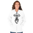 thumbnail image 4 of Heart Nuclear Explosion Symbolic Unisex Fleece Graphic Zip Up Hoodie Brisco Brands 2X, 4 of 5