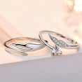 thumbnail image 7 of Sterling Silver Angel Feather Wings Ring for Men and Women Adjustable Opening Couple Rings Korean Jewelry Cupid Feather Anniversary Gift, 7 of 7