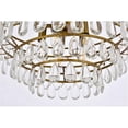 thumbnail image 6 of Maklaine 20" Modern Iron and Crystal Flush Mount in Brass Finish, 6 of 8