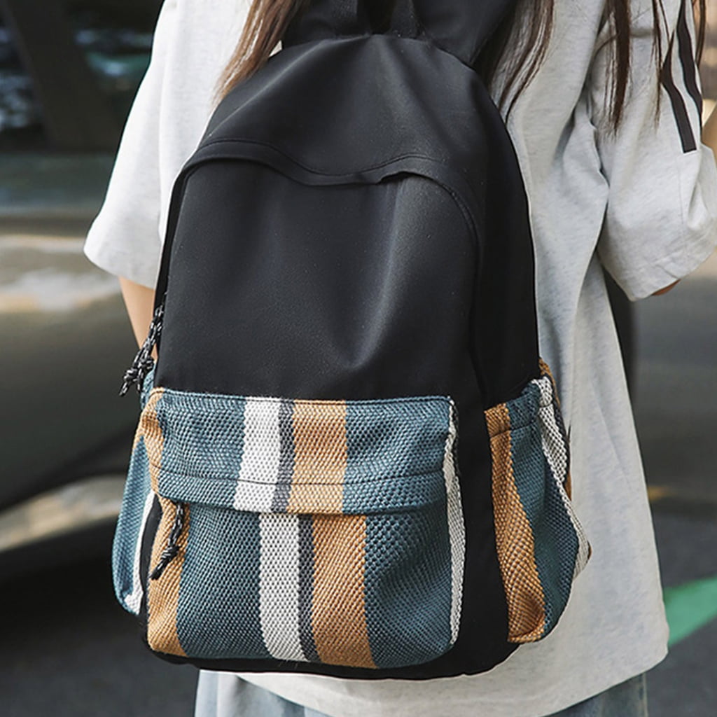 Yokua Chic School Bag For Teens Nylon Fabric Ergonomic Compartments