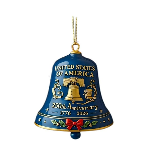 U.S. 250th Anniversary Bell Ornament, 3D 250th Anniversary Commemorative Doorbell of The United States, Specifically U.S. Designed