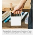 thumbnail image 5 of Yamazaki Home Pen + Desk Organizer - Two Sizes, White, Steel + Wood, Pens, Handles, No Assembly, 5 of 6