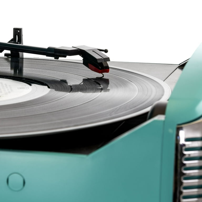 初回限定盤Travel Record/Turquoise Trexonic Retro Record Player with Bluetooth, CD Players and 3