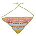 thumbnail image 4 of Unique Bargains 2 Pcs Triangle Bandana Knitted Turban Crochet Hair Scarf for Women Pink Beige, 4 of 5