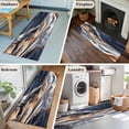 thumbnail image 5 of 2'x6' Rug Runners for Hallways Kitchen, Orange Navy Blue Non Slip Entryway Beside Floor Carpet Runner, Marble Stone Abstract Art Washable Laundry Room Bedroom Throw Rugs Mat for Family Pet, 5 of 8