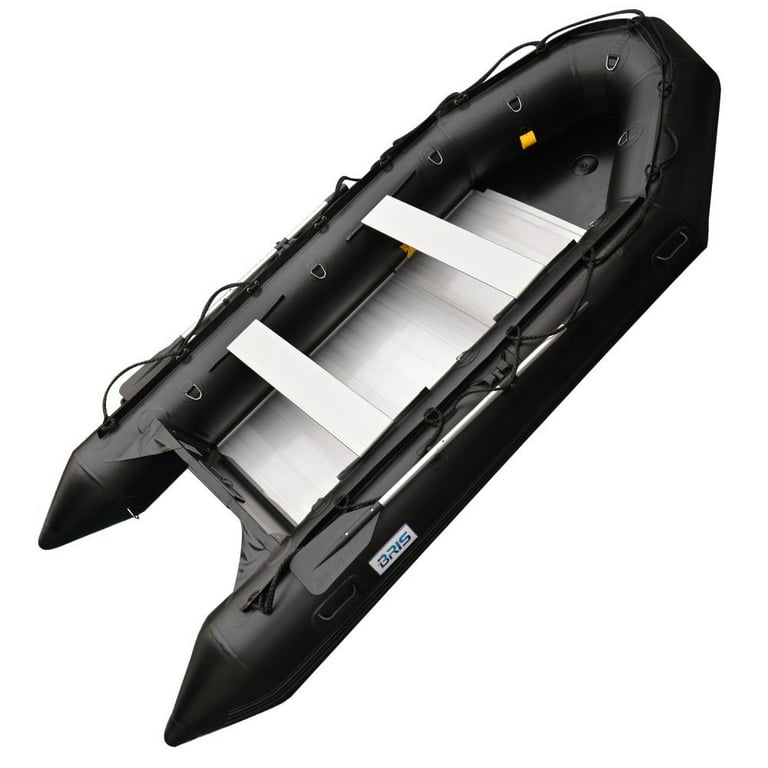 BRIS 12.5Ft Inflatable Boat Inflatable Fishing Rescue Dive Boat Dinghy Raft Pontoon  Boat 