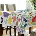 thumbnail image 3 of Coolnut Wildflowers Rectangle Tablecloth Waterproof Polyester Table Clothative Stain Resistant & Wrinkle Resistant Washable Table Cover for Dining Table/Party/Camping 60x90 Inch Decor Gift, 3 of 7