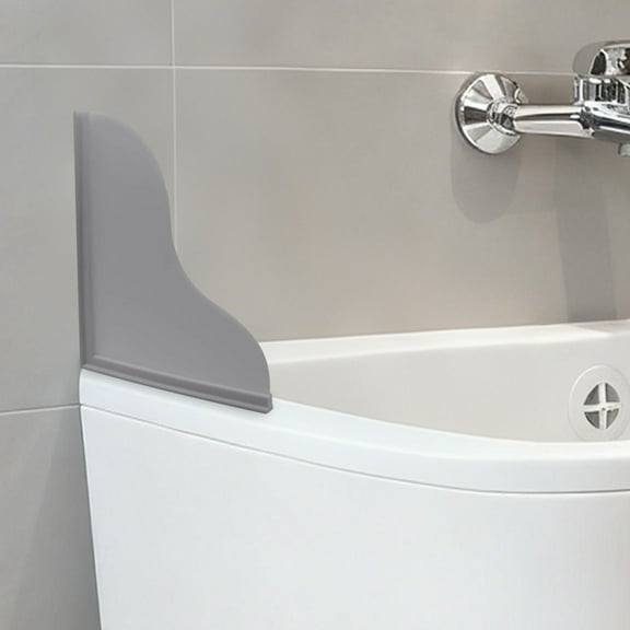 Bathtub Water Splash Guard - Self-Adhesive Shower Corner Guards Waterproof Silicone Seal Strip to Keep Water in Shower, Effective Tub and Walk-In Shower Leak Protector for Bathroom