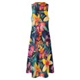 thumbnail image 5 of Orchidée et Lys Robe Florale Été Fleurs Imprimé Mode Rue Boho Plage Longues Robes Design Féminin Club de Nuit Robe Maxi, 5 of 5
