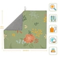 thumbnail image 3 of XMXT Microfiber Drying Mats, Vintage Red Flower Hand Painting Absorbent Dish Drying Mat for Kitchen Counter, 16 x 18 inches, 3 of 9