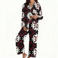 thumbnail image 5 of asdoklhq Womens Pajamas Christmas women's long sleeved hooded pajama set Multicolor S, 5 of 5