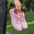 thumbnail image 6 of Hiking Barefoot Shoes,Wide-Toe Shoes Zero-drop Comfortable Slip-Resistant Barefoot Water Shoes, Women's Athletic Hiking Shoes(PinkBlue), 6 of 8