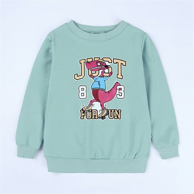 Chandail en Molleton pour Fille, Manches Longues, Imprimé, Surdimensionné, Col Rond, Vêtements Chauds pour Automne et Hiver, 2-3 Ans