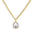 thumbnail image 4 of Retro Micro-set Zircon Water Drop Pendant Necklace Light Luxury Rhinestone Collarbone Chain Necklace Women, 4 of 9
