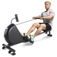 thumbnail image 1 of Máquina de Remo Magnética y de Agua – 16 Niveles de Resistencia Silenciosa – Ergonómica y Plegable – 350/380 kg – Monitor Digital con App – Cardio y Cuerpo Completo – Negro, 1 of 8