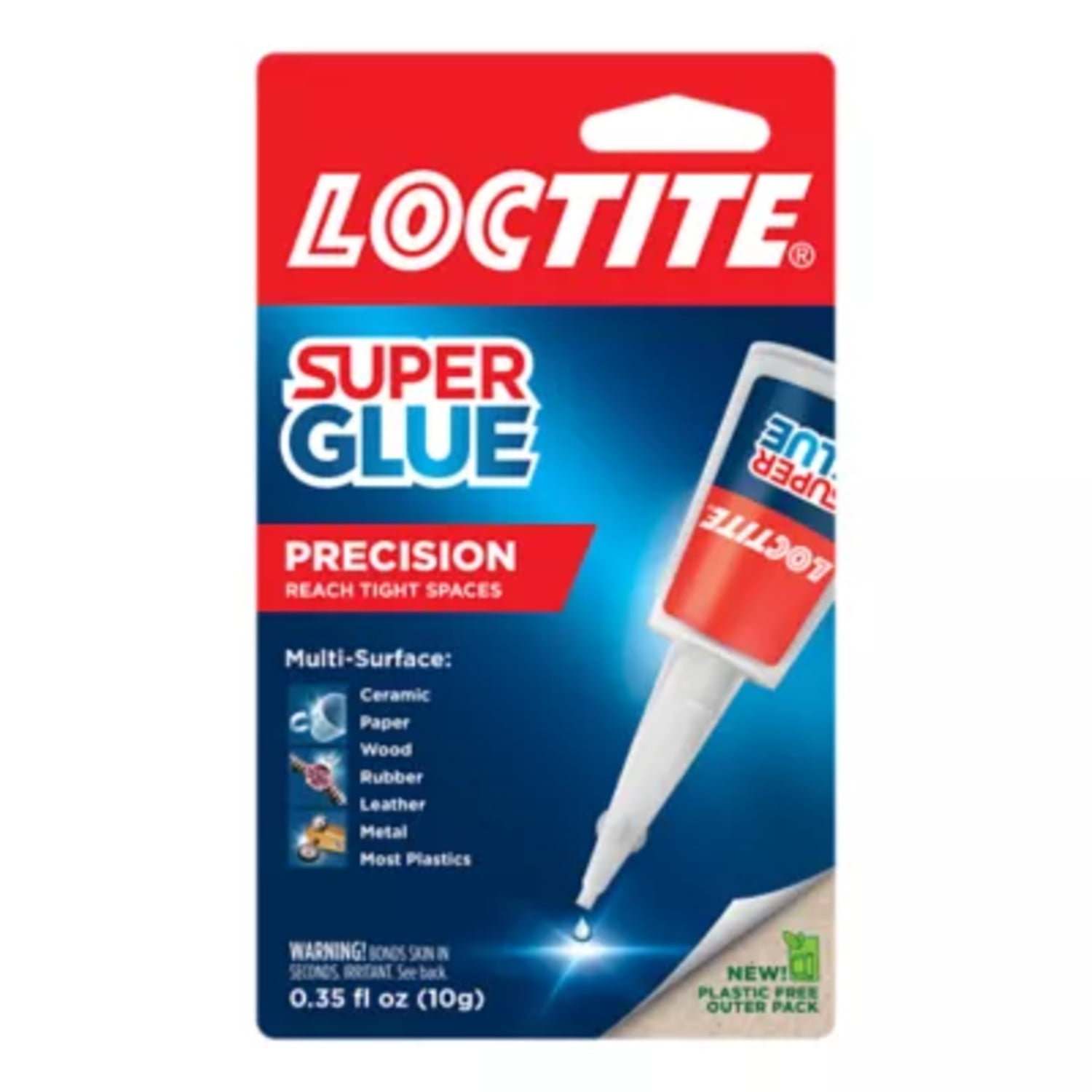 Loctite Super Glue Liquid Longneck Bottle, 1, Clear 10 g Bottle