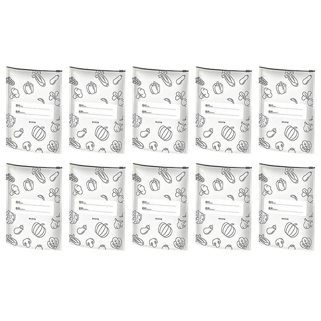 Airtlock Sacs de Rangement Alimentaires Réutilisables 10 Unités Sacs en Aluminium Robustes pour Congélateur Réfrigérateur Préparation de Repas