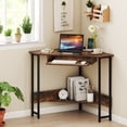 thumbnail image 2 of Giantex Corner Writing Desk, Industrial Small Side Computer Table for Small Space, 2 of 9