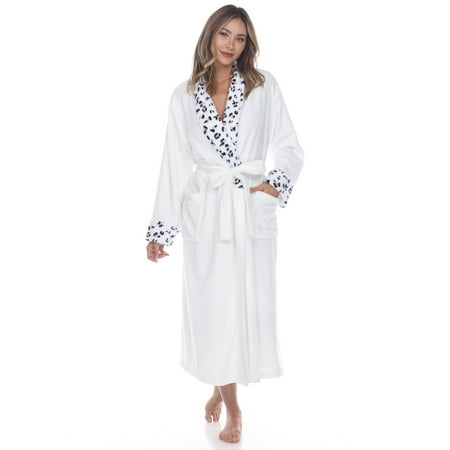 

White Mark Women s Super Soft Lounge Robe - Extended Sizes