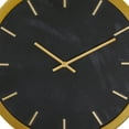 thumbnail image 4 of CosmoLiving by Cosmopolitan 16" Black Marble Wall Clock with Gold accents, 4 of 7