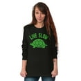 thumbnail image 4 of Live Slow Turtle Tortoise Animals Plus Size Long Sleeve Graphic Tee Shirt Brisco Brands 2X, 4 of 5