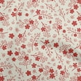 thumbnail image 1 of oneOone Cotton Flex Red Fabric Asian Floral Sewing Material Print Fabric By The Yard 40 Inch Wide, 1 of 4