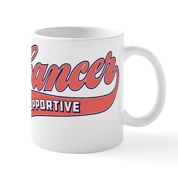 CafePress - Cancer Supportive Baseball - 11 oz Ceramic Mug - Novelty Coffee Tea Cup