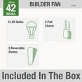 thumbnail image 4 of Hunter Fan Company, 51091, 42 inch Builder New Bronze Low Profile Ceiling Fan with LED Light Kit and Pull Chain, 4 of 9
