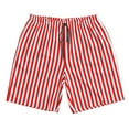 thumbnail image 3 of Uemuo Red And White Stripes Pattern Men's Swim Trunks Hawaiian Beach Bathing Suit Swimsuits Beach Quick-Dry Shorts with Pockets-XX-Large, 3 of 9