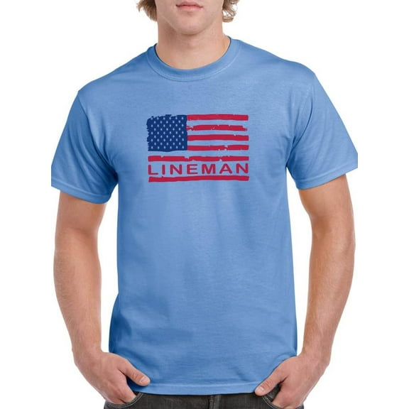 American Lineman T-Shirt Men -Image by Shutterstock, Male x-Large