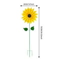 thumbnail image 3 of Paddsun 3D Metal Yellow Sunflower Wind Spinner Windmill Sculpture Outdoor Garden Decor, 3 of 7