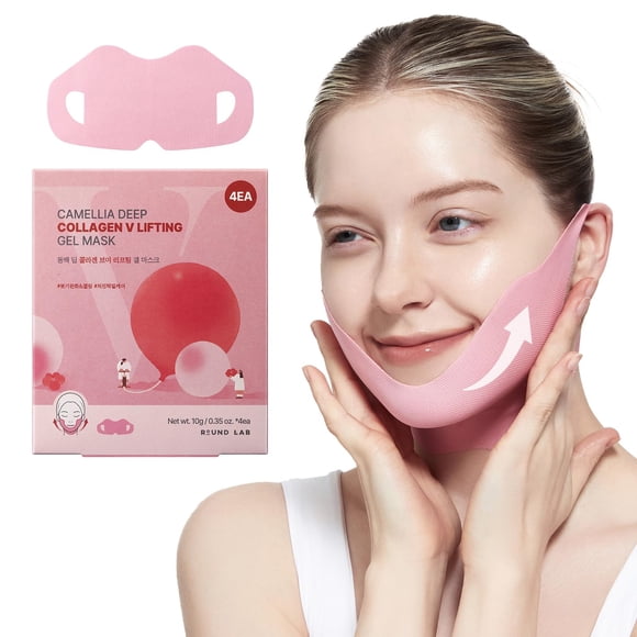 Mascarilla facial ROUND LAB Camellia Deep Collagen V Lifting Gel