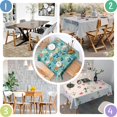 thumbnail image 2 of Floral Square Tablecloth 42x42in(107x107cm) – Waterproof Polyester Printed Table Cover, Wrinkle Resistant & Washable for Kitchen Dining Picnic Party Decor, Thanksgiving,Christmas, Spring,Flower, 2 of 6