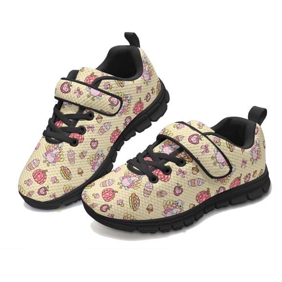 Pointodoor Rainbow Web Shoes for Kids Boys Size 11.5 Causal Single Buckle Sneakers Anti Slip Rubber Sole Running Tennis Lightweight Knitted Mesh Athletic Shoes