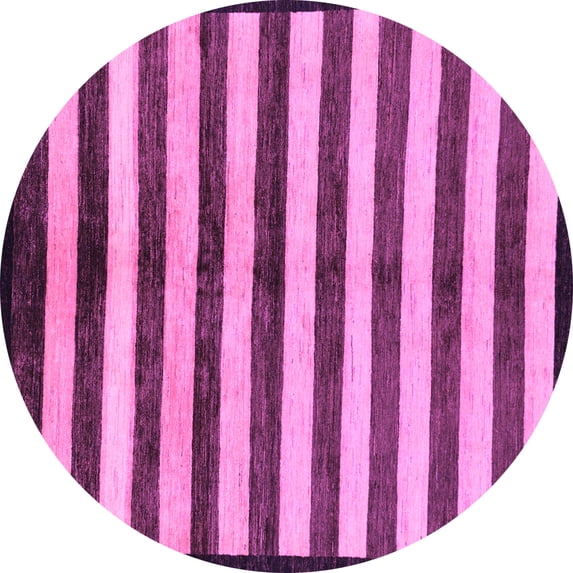 Ahgly Company Indoor Round Oriental Purple Modern Area Rugs, 5' Round