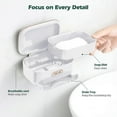 thumbnail image 4 of Jabonera con desagüe y tapa para pared, ideal para ducha, baño, bañera y fregadero. Mantiene el jabón seco y resistente al agua (blanco)., 4 of 5